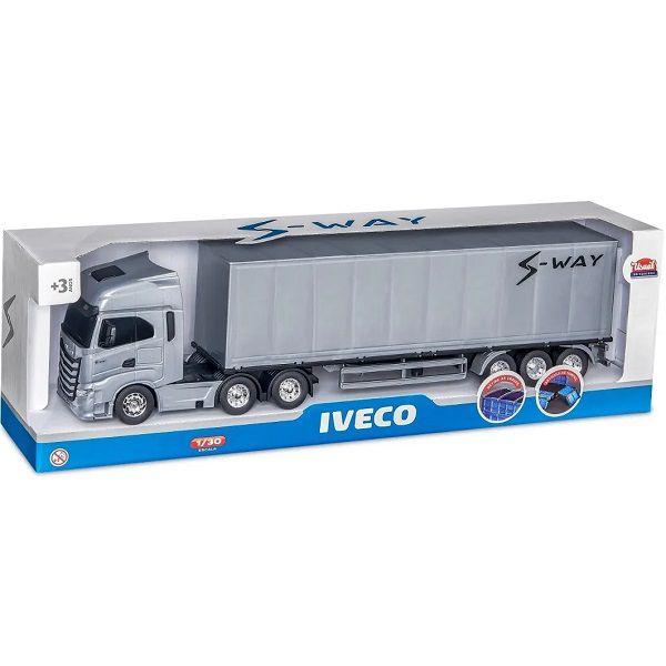 Imagem de Caminhão Miniatura Iveco Carreta Bau S-WAY Cinza Usual 618