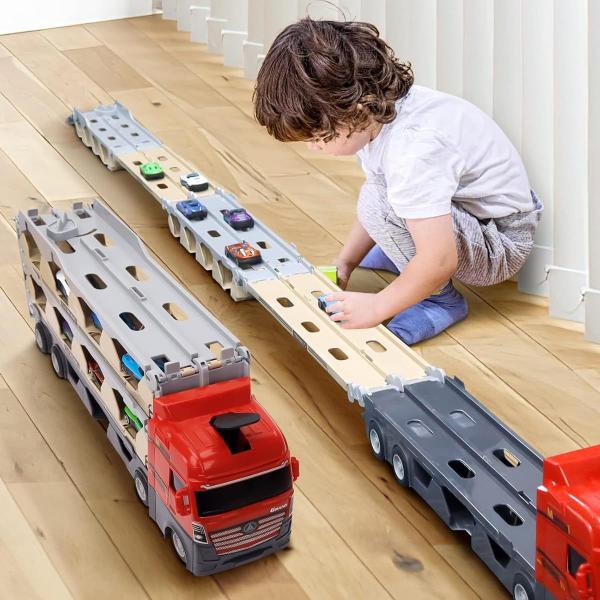 Imagem de Caminhão Pista Dobrável 2,07m Com Lançador 06 Carrinhos Zoop Toys