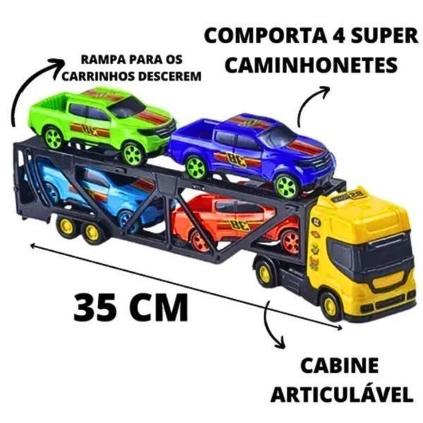 Imagem de Caminhão Prancha Bois Carreta Brinquedo Cegonha Moto Animais