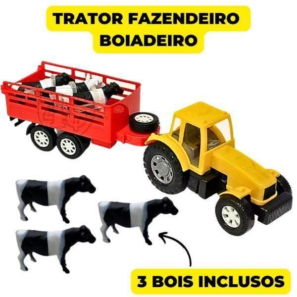 Imagem de Caminhão Prancha Bois Carreta Brinquedo Cegonha Moto Animais