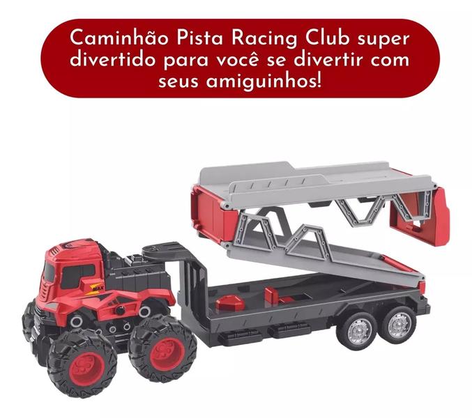 Caminhão Racing Club Pista Carrinhos E Lançador - ZoopToys Imagem de Caminhão Racing Club Pista Carrinhos E Lançador - ZoopToys