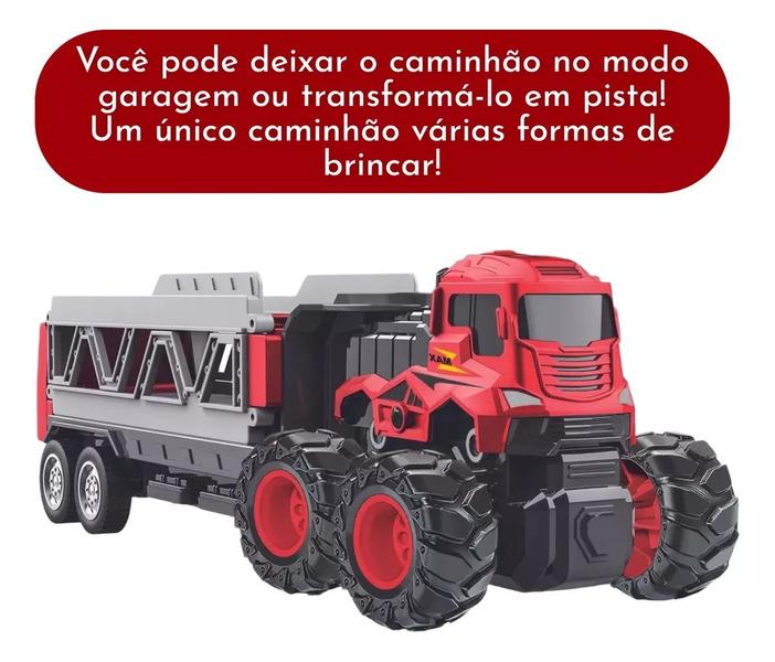 Caminhão Racing Club Pista Carrinhos E Lançador - ZoopToys Imagem de Caminhão Racing Club Pista Carrinhos E Lançador - ZoopToys