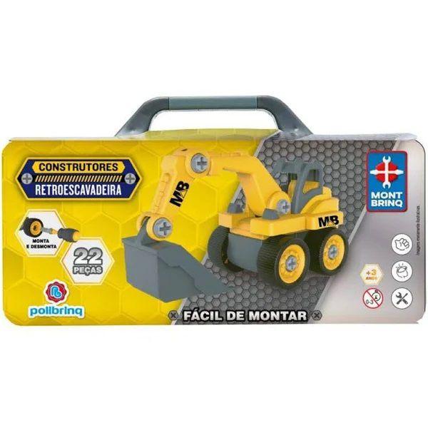 Caminhao Retroescavadeira Monta e Desmonta 22 Peças Polibrinq BM025 Imagem de Caminhao Retroescavadeira Monta e Desmonta 22 Peças Polibrinq BM025
