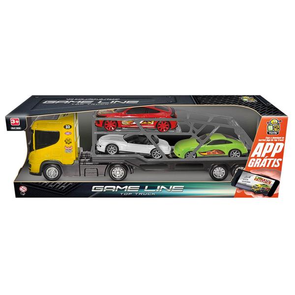 Caminhão Top Truck Cegonha Com Carrinhos App Jogo - Bs Toys Imagem de Caminhão Top Truck Cegonha Com Carrinhos App Jogo - Bs Toys