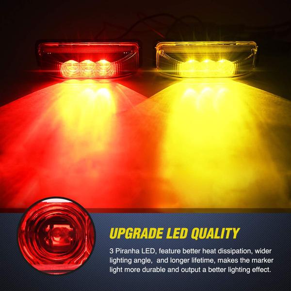 Imagem de Caminhão Trailer Light TL-33 3,9 polegadas 3 Led 12V 4PCS