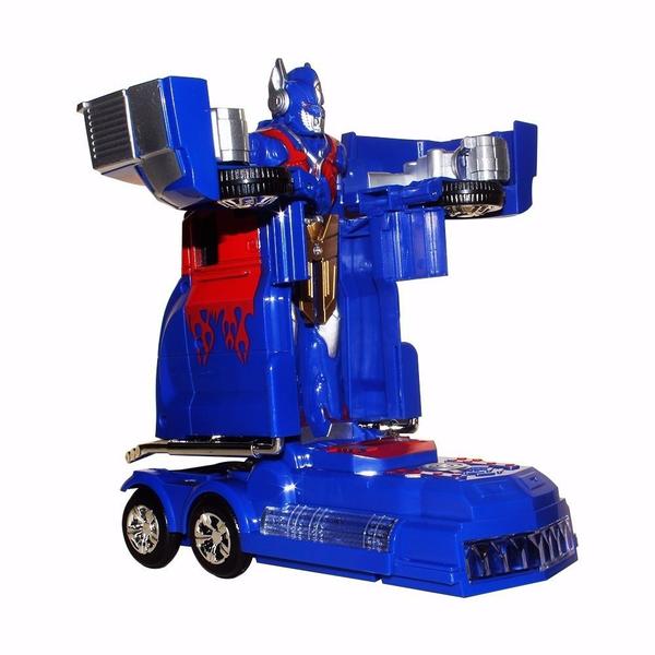 Imagem de Caminhão Transformers Optimus Prime Pilha Vira Robô Som Luz