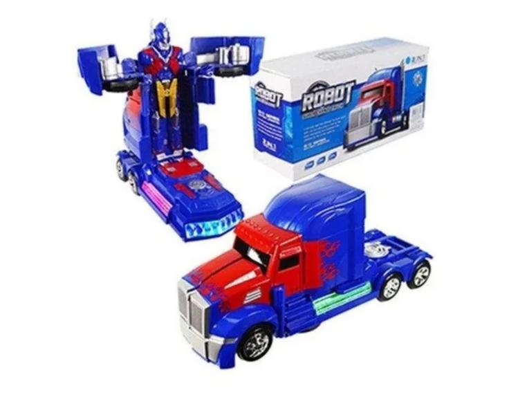 Imagem de Caminhão Transformers Optimus Prime Pilha Vira Robô Som Luz