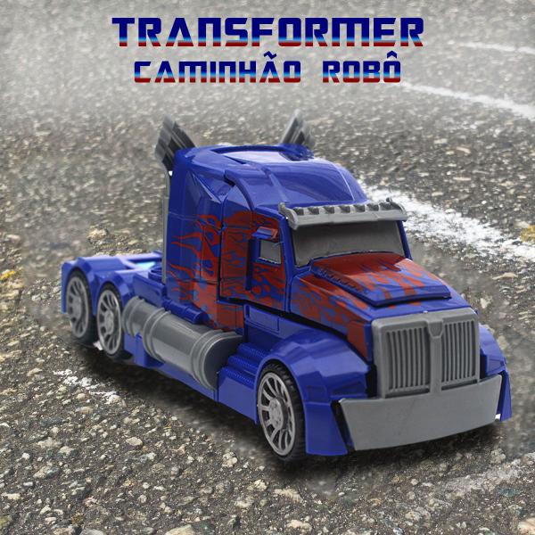 Imagem de Caminhão Transformers Optimus Prime Vira Robo Bate e Volta