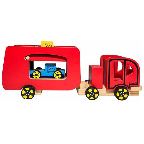 Imagem de Caminhão Truck Cegonha Brinquedo Educativo Em Madeira