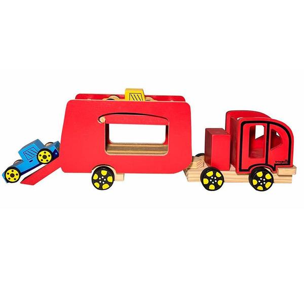 Imagem de Caminhão Truck Cegonha Brinquedo Educativo Em Madeira