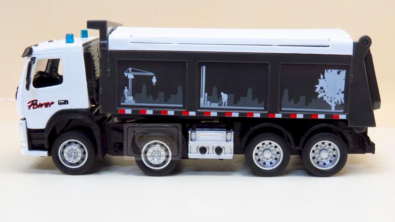 Imagem de Caminhão Volvo Basculante Preto - Som e Luz - California Action - 1/50 - California Toys