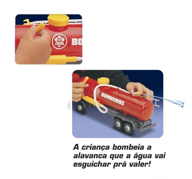 Imagem de Caminhão Voyager Bombeiro C/ Lança Água - 43cm - Roma