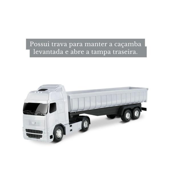 Caminhão Voyager Caçamba Basculante 42cm - Roma Brinquedos Imagem de Caminhão Voyager Caçamba Basculante 42cm - Roma Brinquedos