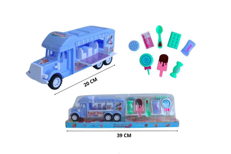 Imagem de Caminhãozinho Carrinho De Sorvete Sorveteria Brinquedo - Cs Brinquedos