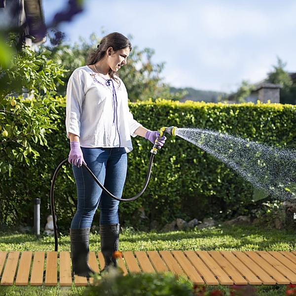 Imagem de Caminho de jardim de madeira LINSHRY 3m resistente às intempéries antiderrapante