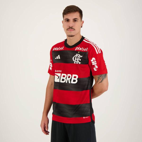 Imagem de Camisa Adidas Flamengo I 2023 com Patrocínio