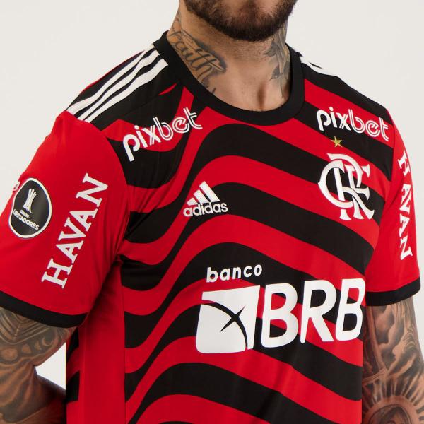 Imagem de Camisa Adidas Flamengo III 2022 Libertadores com Patrocínio