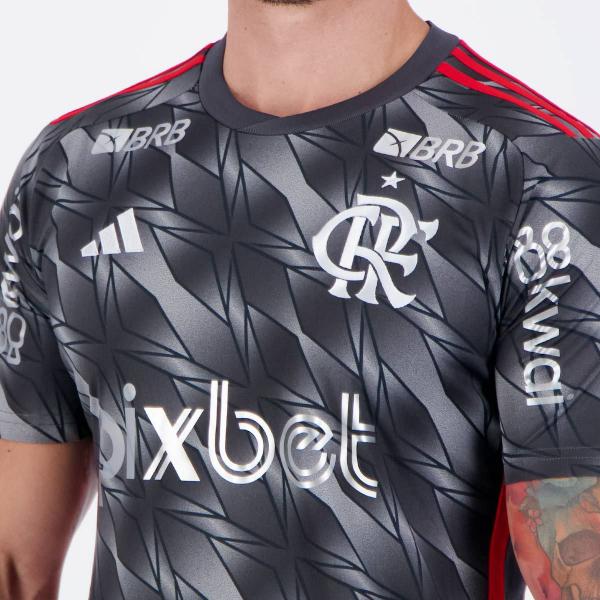 Imagem de Camisa Adidas Flamengo III 2024 Com Patrocínio