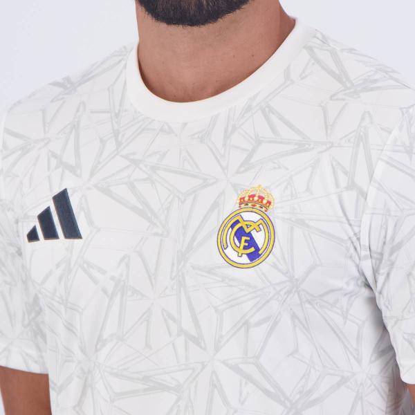 Camisa Adidas Real Madrid Pré Jogo 2025 Imagem de Camisa Adidas Real Madrid Pré Jogo 2025