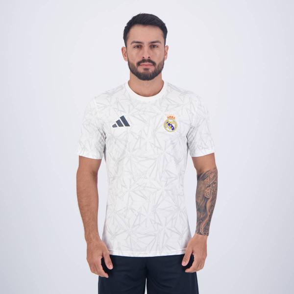 Camisa Adidas Real Madrid Pré Jogo 2025 Imagem de Camisa Adidas Real Madrid Pré Jogo 2025