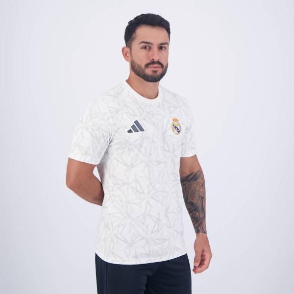 Camisa Adidas Real Madrid Pré Jogo 2025 Imagem de Camisa Adidas Real Madrid Pré Jogo 2025