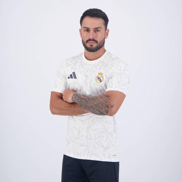 Camisa Adidas Real Madrid Pré Jogo 2025 Imagem de Camisa Adidas Real Madrid Pré Jogo 2025