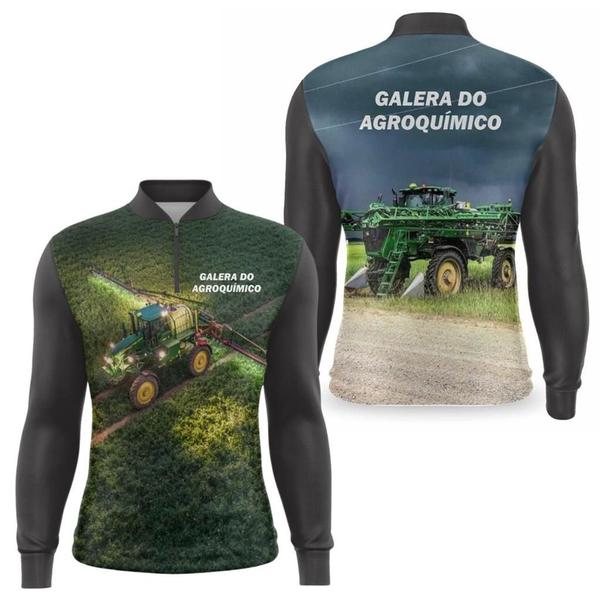 Imagem de Camisa Agropecuaria Proteção UV Galera Do Agro Camiseta Agroquímica Poliéster Blusa Térmica