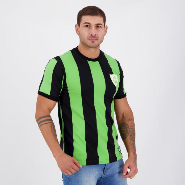 Imagem de Camisa América Mineiro Retrô 1971 Verde e Preta