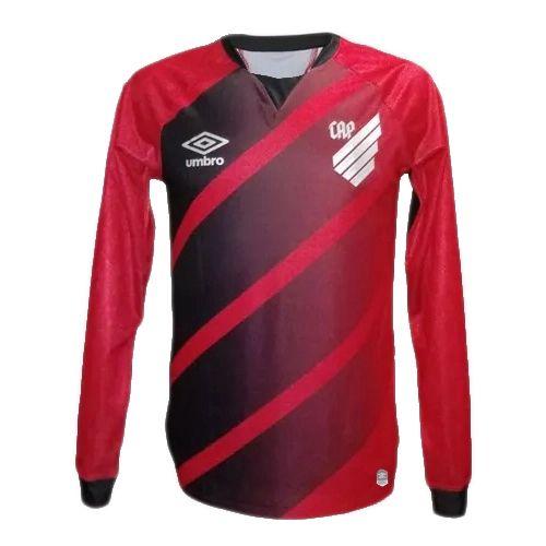 Imagem de Camisa Athletico Paranaense I 20/21 s/n Umbro Manga Longa Masculina - Vermelho+Prata