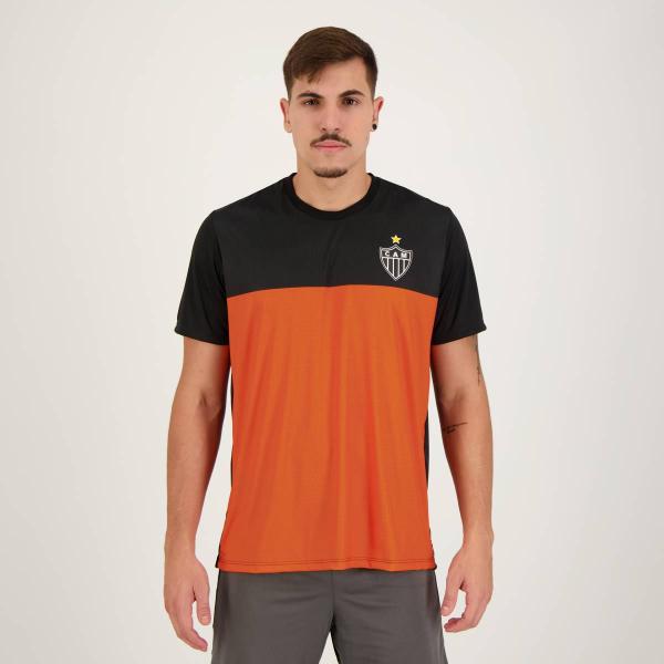 Imagem de Camisa Atlético Mineiro Realistic Preta e Laranja