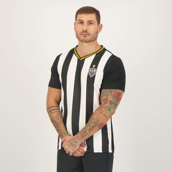 Camisa Atlético Mineiro Schoolers Preta e Branca - Braziline Imagem de Camisa Atlético Mineiro Schoolers Preta e Branca