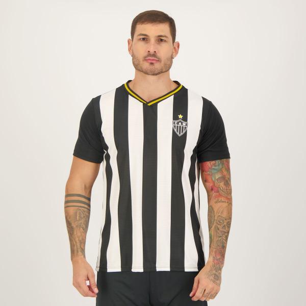 Camisa Atlético Mineiro Schoolers Preta e Branca - Braziline Imagem de Camisa Atlético Mineiro Schoolers Preta e Branca