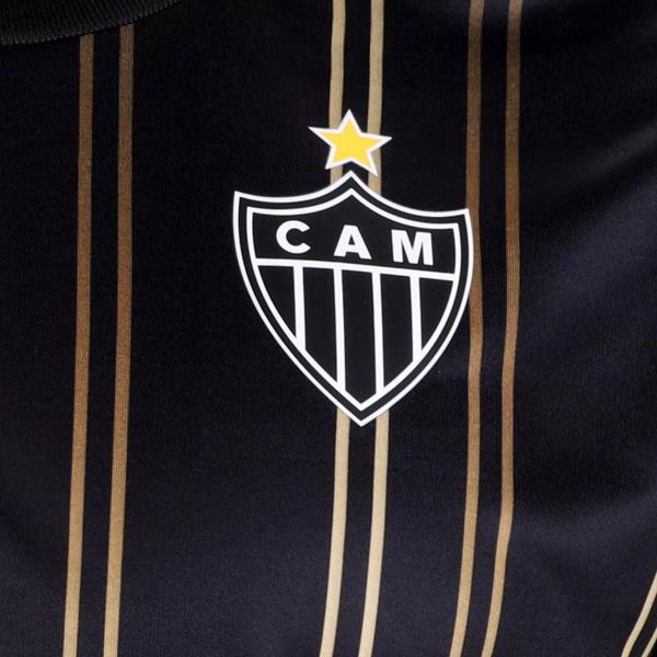 Imagem de Camisa Atlético Mineiro SPR Listrada Masculina - Preto e Dourado