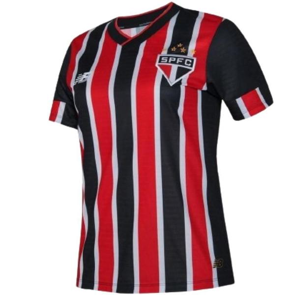 Imagem de Camisa Away São Paulo 2024 Torcedor Feminina   Vermelho+Branco