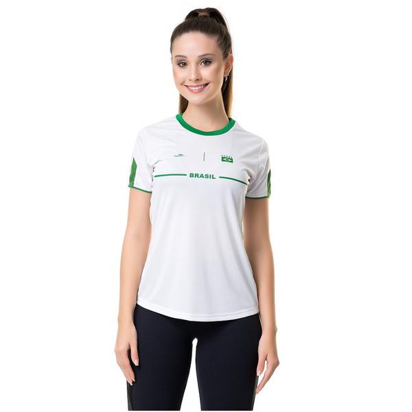 Camisa babylook elite brasil logo feminina torcida poliester Imagem de Camisa babylook elite brasil logo feminina torcida poliester