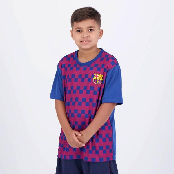 Imagem de Camisa Barcelona Lewandowski 9 Dominant Juvenil Azul