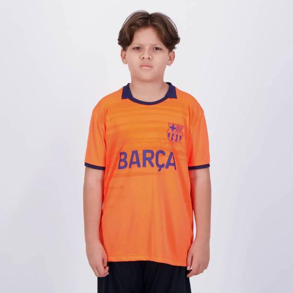 Imagem de Camisa Barcelona Raphinha 11 Chalkboard Juvenil Laranja