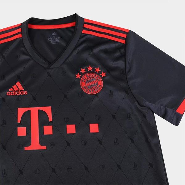 Imagem de Camisa bayern iii adidas 22/23 chumbo/vermelha