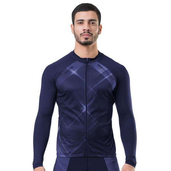 Camisa Bike Elite Manga Longa Ciclista Marinho 125999 Imagem de Camisa Bike Elite Manga Longa Ciclista Marinho 125999