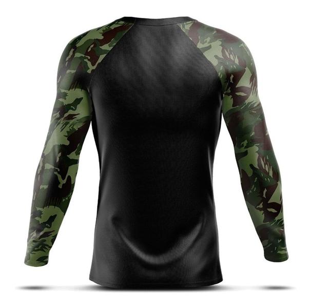 Imagem de Camisa Blusa Camiseta Masculina Feminina Térmica Rash Guard Manga Longa Academia Futebol Ciclismo