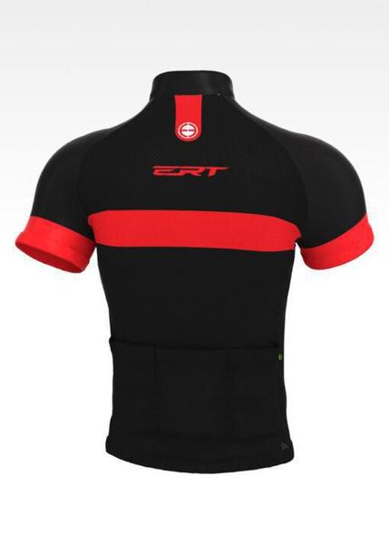 Camisa Blusa Ciclismo Bike Ert (Classic) Stripe Black & Red Imagem de Camisa Blusa Ciclismo Bike Ert (Classic) Stripe Black & Red