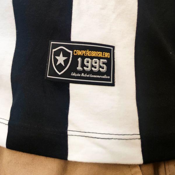 Imagem de Camisa Botafogo Retro 1995 Campeão Brasileiro Oficial - Cor Preto/Branco