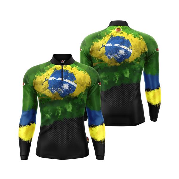 Imagem de Camisa Brasil Camiseta Blusa De Pesca Brasil Proteção Uv50  CBRA1