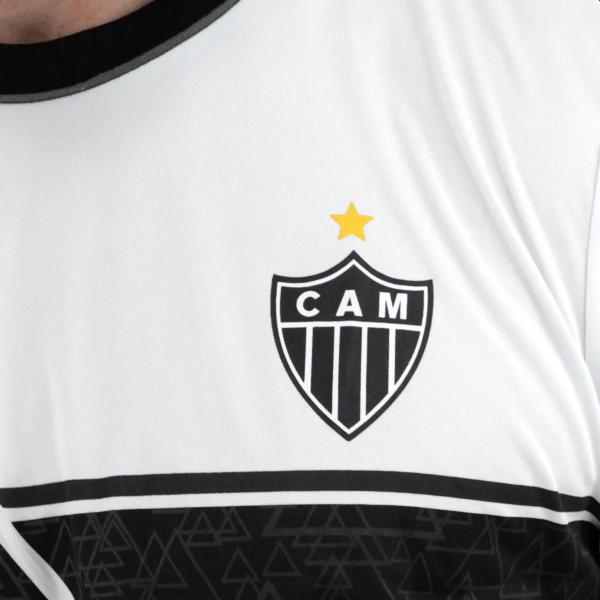 Imagem de Camisa Braziline Atlético Mineiro Didactic Branca e Preta - Masculina 