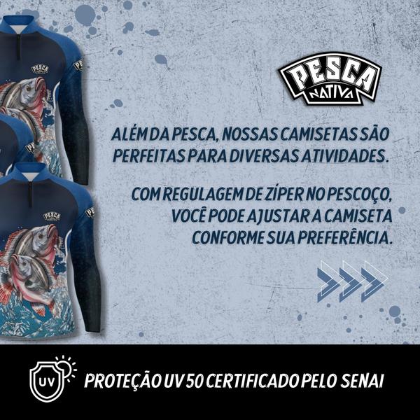 Imagem de Camisa Camiseta Blusa de Pesca familia masculino feminino infantil Brasil com proteção uv50