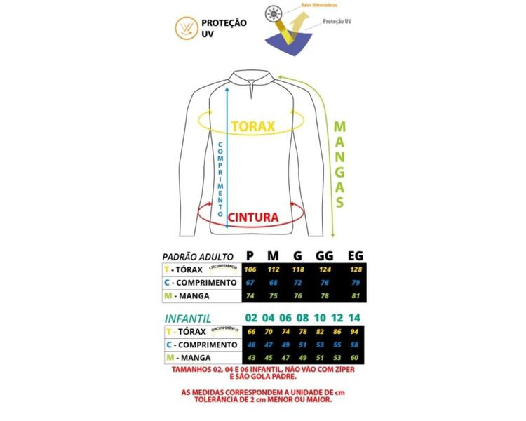 Imagem de Camisa Camiseta Blusa de Pesca Tucunaré Kit 2 Peças Pai e Filho igual com Proteção Solar UV50