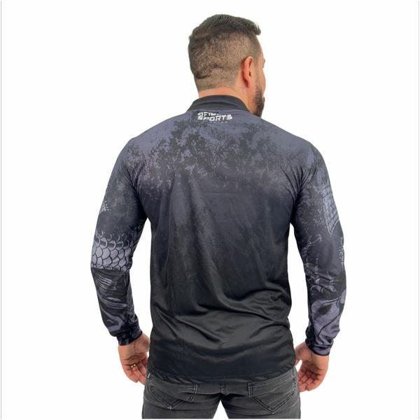 Imagem de Camisa Camiseta de Pesca Masculina Com Proteção Uv Peixe Traira Blusa Para Pescaria 