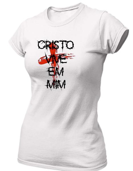 Imagem de Camisa Camiseta Gospel Cristo vive em mim md61