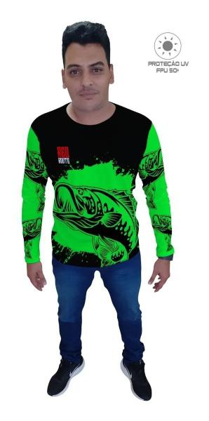 Camisa Camiseta Masculina Térmica Com Proteção Uv Pesca (Verde) Adulto - Red Route Imagem de Camisa Camiseta Masculina Térmica Com Proteção Uv Pesca (Verde) Adulto
