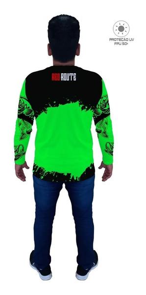 Camisa Camiseta Masculina Térmica Com Proteção Uv Pesca (Verde) Adulto - Red Route Imagem de Camisa Camiseta Masculina Térmica Com Proteção Uv Pesca (Verde) Adulto